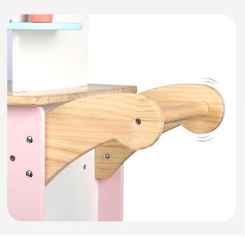 360Home Spielzeug Lebensmittelstand Geschäft aus Holz schiebbar